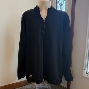 Adidas Men's Black Quarter Zip sweatshirt
